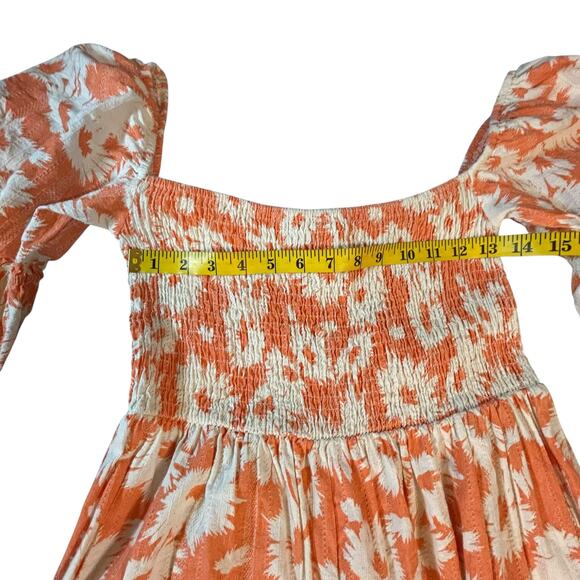 Karlie Off Shoulder Orange and White Dress - Size L - Picture 6 of 10
